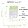 8 Space Saver Bags, No Vacuum Needed, Roll-Up Compression Packing,