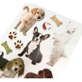 Paper House Productions Die-Cut Dimensional & Foil Accent Scrapbook Sticker Sheet - Puppy Love