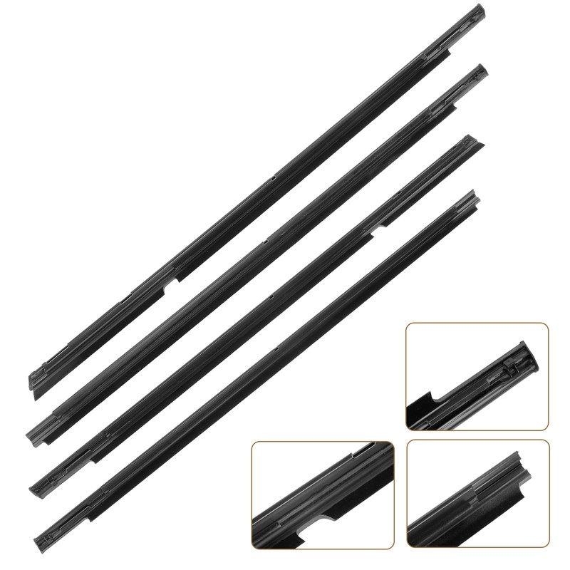 Ricmjend 4Pcs Weatherstrip Window Moulding Trim Seal Belt Compatible with