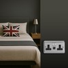Varilight Double Switched Plug Socket With USB A+C Charging -