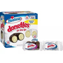 Hostess Mini Powered Donettes and Frosted Chocolate Mini Donettes 32 CT 48 OZ
