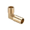 sourcing map Brass Barb Hose Fitting, 90 Degree Elbow 16mm