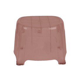 M1SS Rib Design Bath Stool with Water Leaking Hole BPA Free Strong Plastic Multiuse Non-Slip Bath Seat Skid Resistant Indoor Outdoor Bathroom Kitchen Adults Kids Toddlers (Lucent Brown)