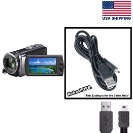 Unbranded Sony Handycam HDR-CX190 Camcorder USB Cable Transfer Cord Replacement
