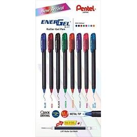 Pentel Bl417 Energel Pen - 8Pc Set, multicoloured (PTL-2)