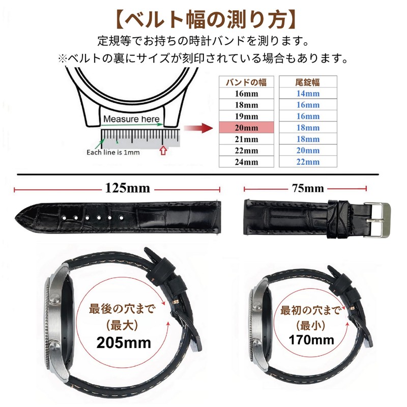 [vinacreations] Crocodile Watch Strap, Quick Release Spring Bars, Men's Replacement