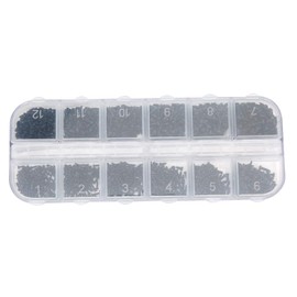 1200Pcs Small Round Head Cross Tapping Screws M1 M1.2 M1.4 M1.7 Carbon Steel Self-Tapping Screws(Black)