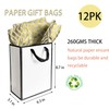 AMROSE 12 Pack Small Gift Bags with Tissue Paper, Recyclable