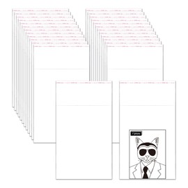 Small Clear Self Stick Cellophane Bags 1.5 x 2" Tiny Self Adhesive Cello Pouches 200pcs Mini Tape OPP Poly Glassine Baggies 2mil for Photo Beads Seeds Ring Buttons Powder Diamonds Earrings Coins