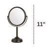 JERDON Two-Sided Tabletop Makeup Vanity Mirror - 10X-1X Magnification &