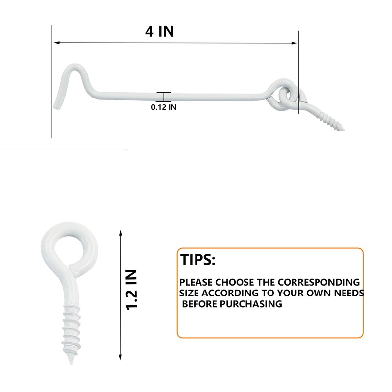 Sdstone Cabin Hook and Eye Latch Gate Door Swivel Window
