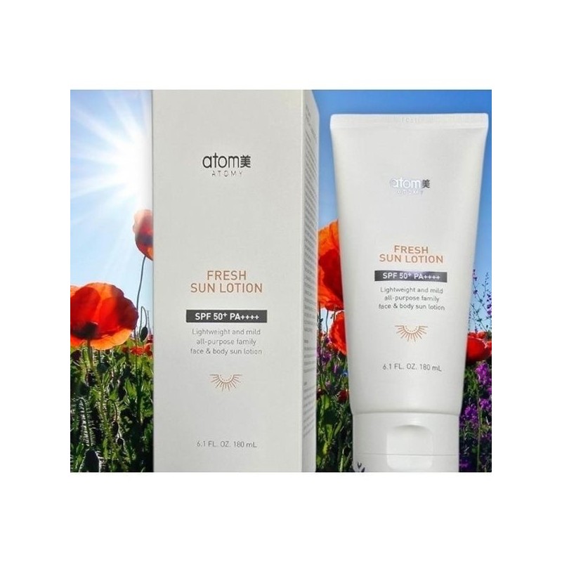 Atomy Fresh Sun Lotion 180ml Unisex + 1 box of