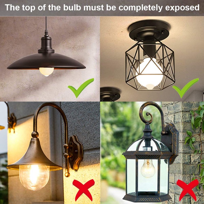 HEKEE Motion Sensor LED Light Bulb 9W A19 PIR Built-in