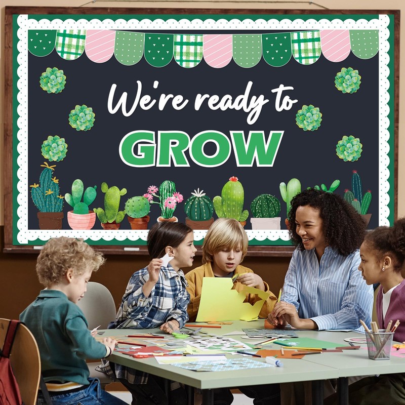 Cactus Bulletin Board Greenery Classroom Decorations Succulent We’re Ready to