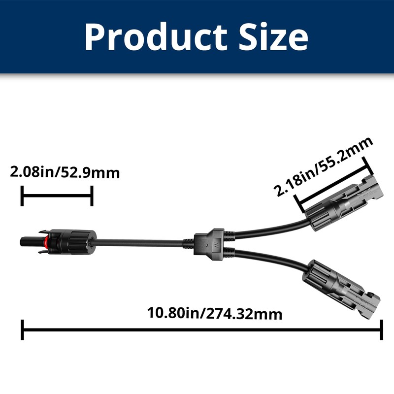 TOMSHIELE Solar Branch connectors，Solar Panel y Branch Connector，Solar Panel y