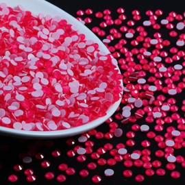 Beadsland Hotfix Rhinestones, 1440pcs Hot Fix Crystal Neon Rhinestones for Crafts Clothes DIY Decoration, Neon Rose, SS16, 3.8-4.0mm