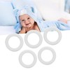 5pcs Baby Soft Silicone Teething Ring Toy Infant Safe Elastic