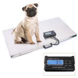 LIYUANJUN Digital Livestock Vet Scale, 660lb Digital Pet Scale for Dog Sheep Pig Goat, Heavy-Duty Platform Scale, Animal Scale Platform for Large Pets Postal Shipping Warehouse, KG/OZ/LB Units Switch