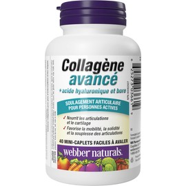 Webber Naturals Webber Naturals Advanced Collagen with Hyaluronic Acid and Boron, 40 Mini Caplets, Helps Relieve Joint Pain and Stiffness