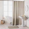 Douceur d'Intérieur 1800696 Duschvorhang mit Haken, Polyester, Taupe, 180 x
