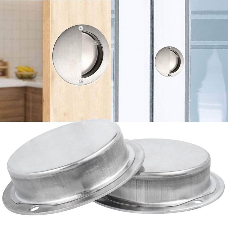Gasea 2 Packs Recessed Sliding Pull Door Handles, 90mm Stainless