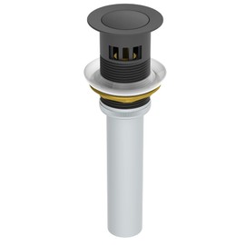 Symmons Push Pop Bathroom Sink Drain, Matte Black