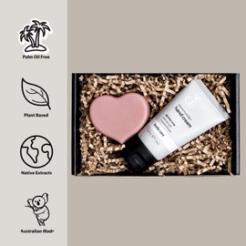 Dindi Naturals Embrace Gift Box | Alpine Rose Hand Cream & Geranium Heart Soap | Pure Essential Oils | Natural Skincare Gift Set | Vegan, Eco-Friendly, Soothing Aromatherapy for Relaxation & Self-Care