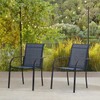 Puntogen Stackable Patio Chairs Set of 2, Outdoor Dining Chairs