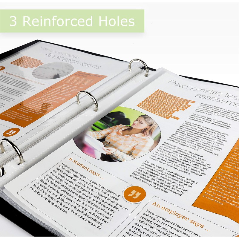 Office Werks Archival-Quality Document Protectors | Reinforced Clear Sheet Sleeves