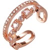 Rose Gold Rings for Women, Thumb Stacking Ring Jewelry CZ