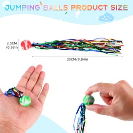 Bafumiu Pack of 20 Bouncy Balls for Children, Bouncy Balls with Colourful Tail, Children's Birthday Party Bags, Perfect for Party Games and as Bouncy Balls for Children's Birthdays
