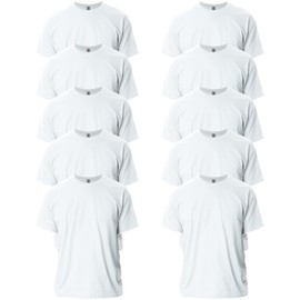 Gildan Adult Ultra Cotton T-Shirt, Style G2000, Multipack, White (10-Pack), 2X-Large