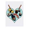 'Love Sushi' Temporary Tattoo - Water Resistant, Skin-Safe, Non-Toxic Transfer