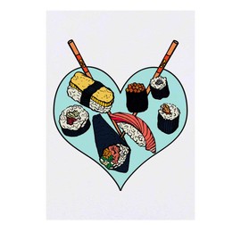 'Love Sushi' Temporary Tattoo - Water Resistant, Skin-Safe, Non-Toxic Transfer (TO00028190)