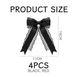 4 Pieces Bow Hairpin, Simple Lace Hairpin, Cute Sweet Hair Accessories, Hairstyle Decorations.