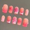 NailVesta DreamWear Collection – 100% Handcrafted 3D Press-On Nails | Reusable, Long-Lasting, Salon-Quality:_Peach Pop_M