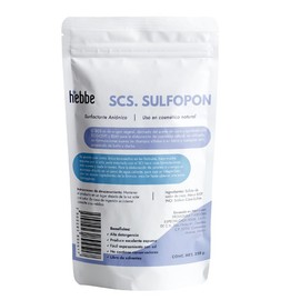 Hebbe - Sulfopon Coco-Sulfato de Sodio Natural y Biodegradable, 250 g