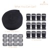 BEADNOVA Plastic Buckle Kit Nylon Strap with Buckle 12 Sets
