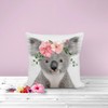 The Beach Stop Decorative Floral Koala Bear Colourful Scatter Cushion