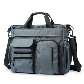 D-Sack Men's Tote Bag, Nylon, Large Capacity, 2-Way A4, 15 Inches, Shoulder Bag, Handbag, Work, Gray Horizontal Type