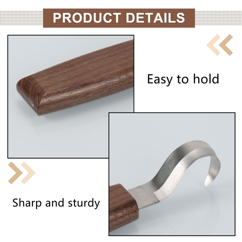 Hook Knife Professional Wood Carving Knife Spoon Carving Tools with