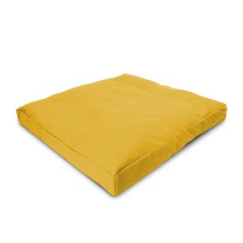 Bean Products Meditation Cushion - Zabuton Meditation Pillows for Sitting on Floor, Yoga Cushion, Cotton Yoga Pillow, Zen Kneeling Prayer Pad- Made in USA - Standard 24x24x2, Saffron