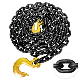 YATOINTO Grade 80 Log Chain 3/8'' X 14 Feet with Grab and Slip Hooks | Heavy Duty Chain WLL 7,100 lbs for Pulling & Towing