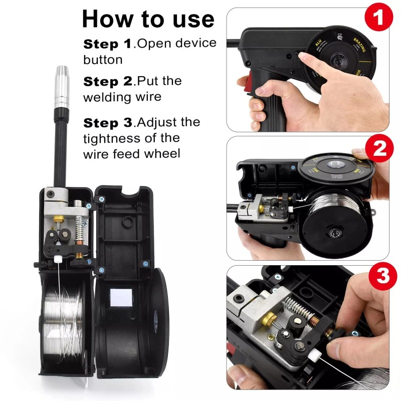HITBOX 10ft Spool Gun Aluminum Welding fits Miller Multimatic for
