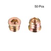 sourcing map Wood Furniture M6x10mm Threaded Insert Nuts Interface Hex