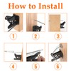 MARRTEUM Heavy Duty Self Locking Gate Gravity Latch Automatic Spring