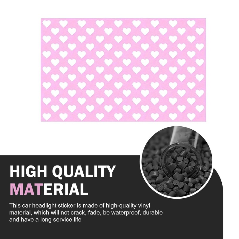 Ferianl Car Rear Tail Light Lamp Stickers, Hollow Heart Pattern