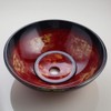 HM HomeMieco Red Glass Vessel Sink with Faucet and Drain