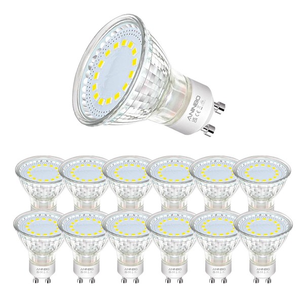 ANINBO GU10 LED Bulbs, 4W Equivalent to 50W, 400lm, Cool