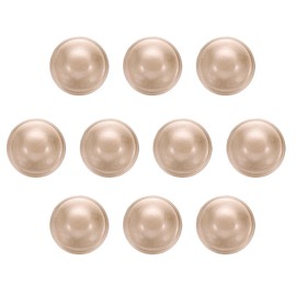 HARFINGTON 10pcs 24L Metal Round Buttons 15mm 5/8" Zinc Alloy Shank Mushroom Type Craft Replacement Sewing Buttons for Clothing Decoration DIY Accessories, Sand Gold